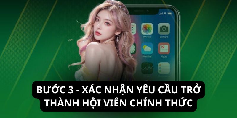 Thành viên hoàn tất gửi yêu cầu cho hệ thống kích hoạt tài khoản